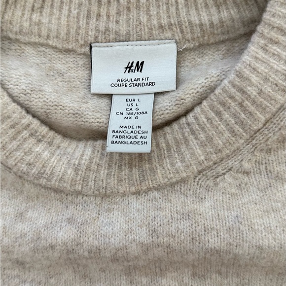 H&M Oversized beige boyfriend sweater - men’s size L - excellent condition - Picture 7 of 8